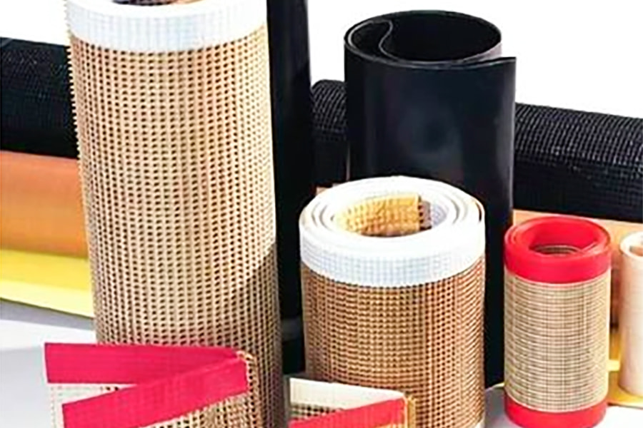 Tali pinggang penghantar PTFE mesh tahan suhu tinggi